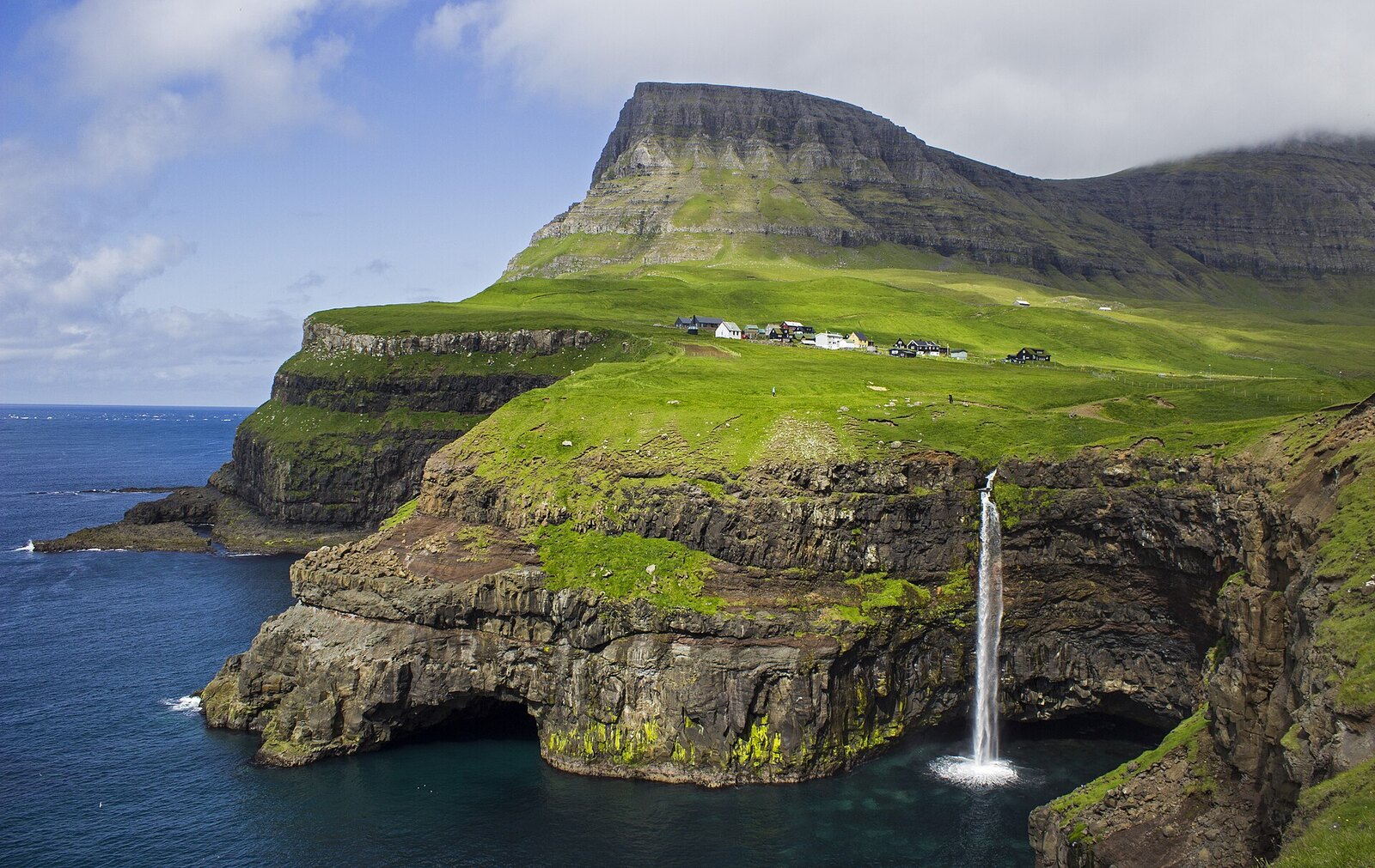 Photo: Stefan Wisselink / CC BY 2.0 Faroe Islands — Gásadalur and Múlafossur